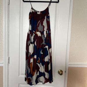 LOFT Red and Blue Sleeveless summer Sundress Size 6